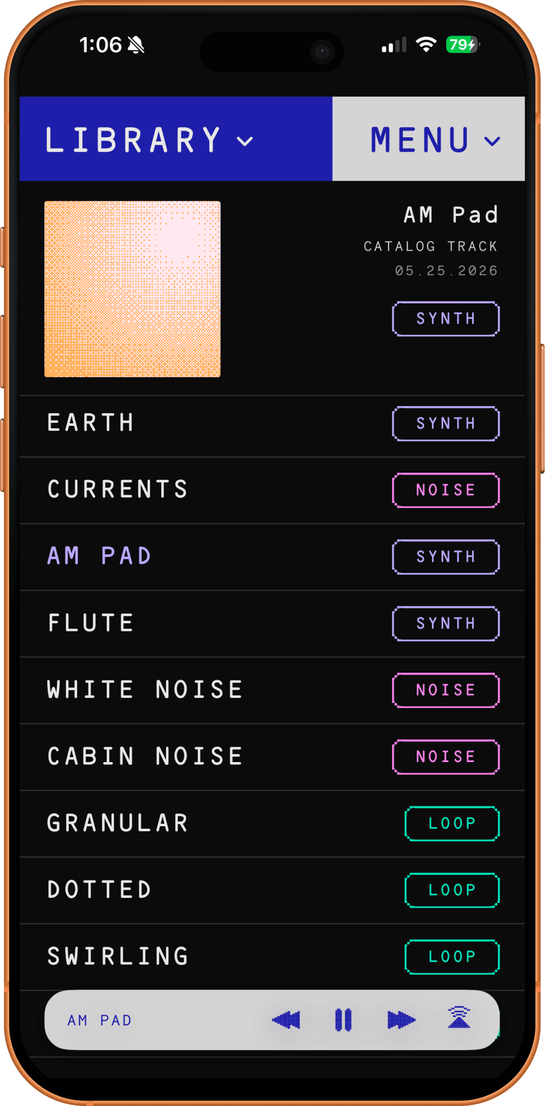 Drones sound library