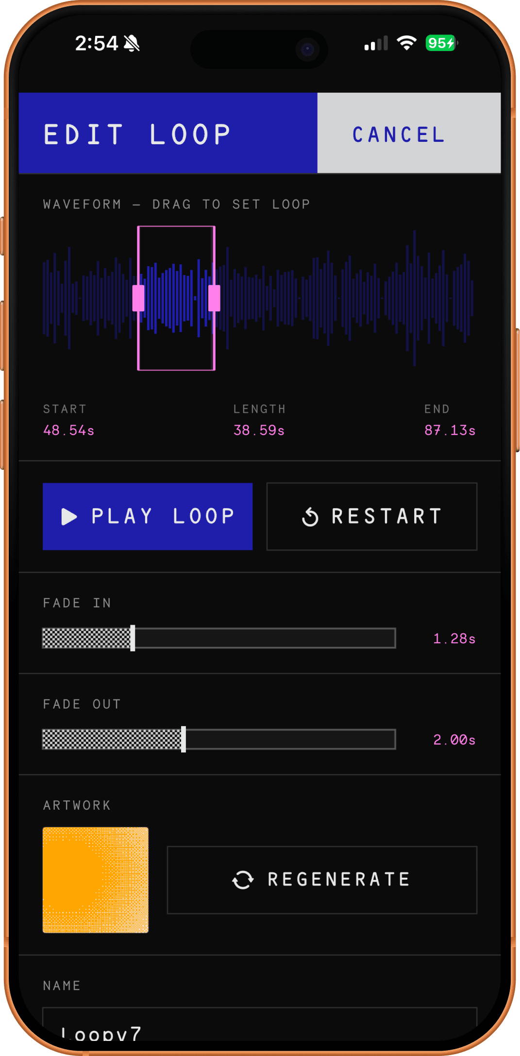 Drones loop player
