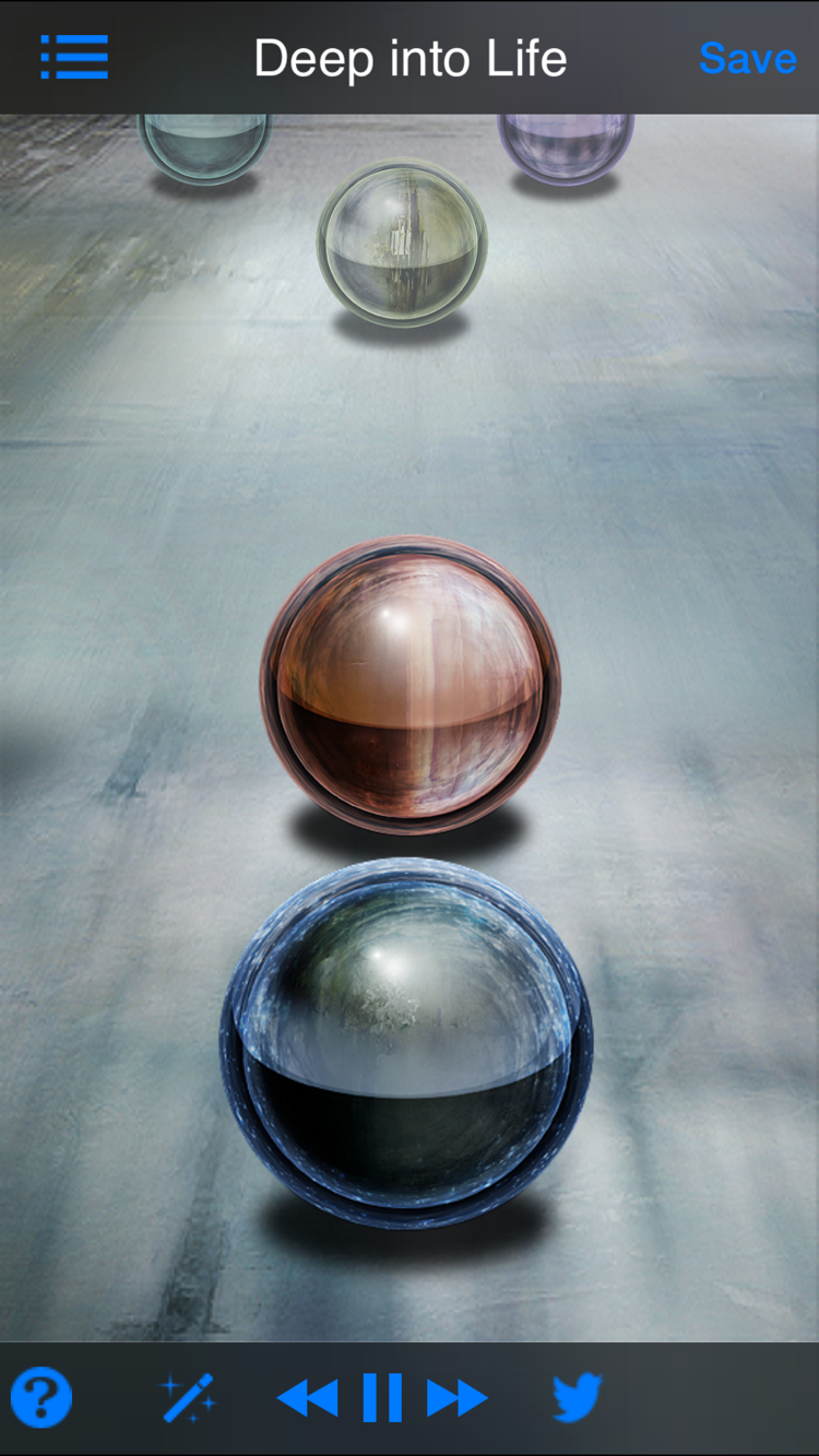 Steve Roach Immersion IV screenshot showing its interactive ambient mixer on iOS