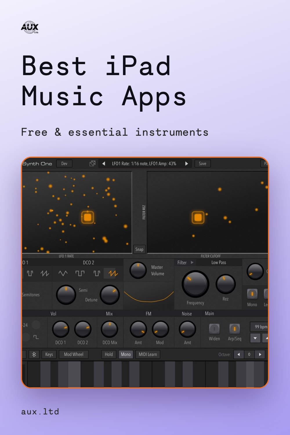 A comprehensive guide to the best iPad instruments and production tools — synths like Nave, Synth One and SynthMaster One, the full Moog catalog, Korg iM1 and Module Pro, Pianoteq, GeoShred, samplers like Koala and Drambo, Loopy Pro, Fugue Machine, Fluss, Eventide effects, and more. Instruments you build tracks from, not just DAWs.