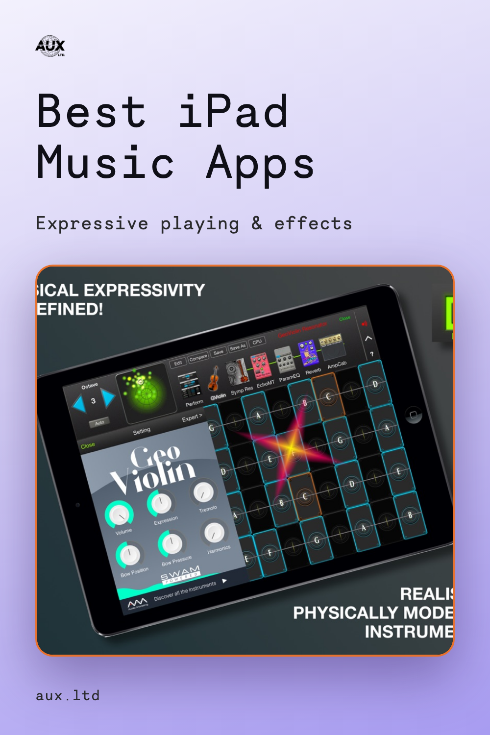 A comprehensive guide to the best iPad instruments and production tools — synths like Nave, Synth One and SynthMaster One, the full Moog catalog, Korg iM1 and Module Pro, Pianoteq, GeoShred, samplers like Koala and Drambo, Loopy Pro, Fugue Machine, Fluss, Eventide effects, and more. Instruments you build tracks from, not just DAWs.